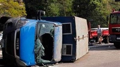 إصابة ضابط و 9 مجندين إثر انقلاب سيارة الدورية بـ دمياط