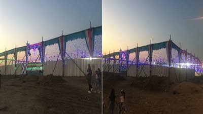 صور.. بدء تجهيز ساحات صلاة عيد الأضحي2018 بـ القليوبية