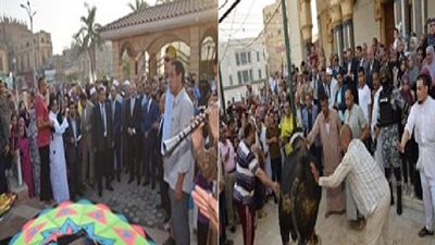 صور.. محافظ بني سويف يشارك المواطنين فرحتهم بعيد الاضحى 2018  