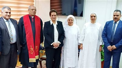 محافظ البحيرة تستقبل وفد كنسى لتقديم التهنئة بـ عيد الاضحى 2018