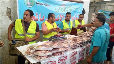 أورمان المنوفية: توزيع 7.5 طن لحوم اضاحي بالمجان على الأسر الأولى بالرعاية