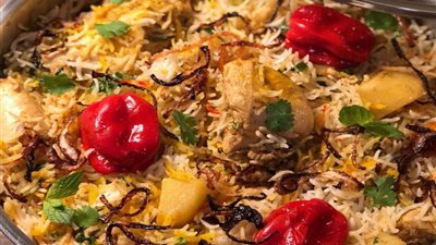 طريقة عمل برياني دجاج