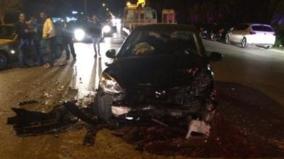 مصرع شخصين وإصابة 3 من أسرة واحدة فى حادث تصادم ببني سويف