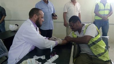فحص العاملين بمحطة توليد الكهرباء البرلس ضمن الحملة القومية للقضاء على فيروس سى