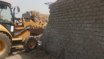 صور.. حملة لإزالة التعديات بالمباني على الأراضي الزراعية بدار السلام في الفيوم