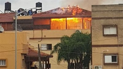 إنقاذ سيدة وإبنتها من حريق ببورسعيد