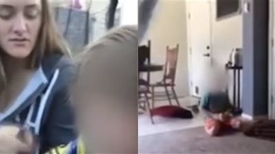 فيديو مروع..جليسة تجبر طفل مريض على تناول المخدرات..وصديقتها تضربه
