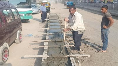 صور.. استمرار أعمال تطوير بـ مدينة الخصوص