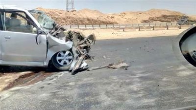 إصابة سيدة و3 أشخاص بإصابات مختلفة بإنقلاب ملاكى بصحراوى بنى سويف