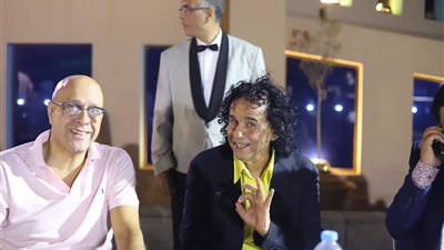 صور.. على حميدة ومحمد الصاوى يصلان حفل فندق هيلتون لتكريم نجوم المجتمع
