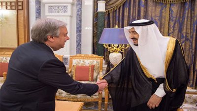 العاهل السعودي يستقبل الأمين العام للأمم المتحدة في جدة