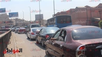 زحام مروري أعلى كوبري أكتوبر