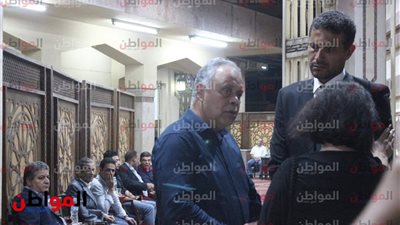 صور.. نقيب الفنانين أول الحضور فى عزاء الراحل جميل راتب