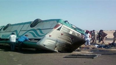 عدد ضحايا حادث اتوبيس الاطفال بالاسماعيليه وتفاصيل الحالة الصحية للمصابين