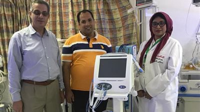  دعم حضانات مستشفى زفتى العام بالغربية بجهاز تنفس صناعي 