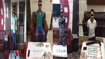 صور.. مباحث الحامول تضبط 6 أشخاص مسجلين وبحوزتهم أسلحة نارية ومواد مخدرة
