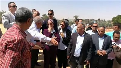 صور.. وزيرا البيئة والتنمية المحلية يتفقدان حريق الراشدة في الوادي الجديد
