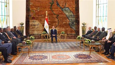 تفاصيل اجتماع السيسي برؤساء الوفود المشاركة فى فعاليات 