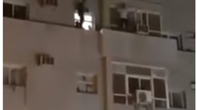 فيديو.. انتحار شاب من الطابق الخامس والسبب لن تصدق 