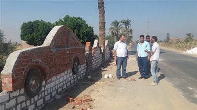 تطوير مدخل قرية أولاد إسماعيل بمركز المراغة شمال سوهاج