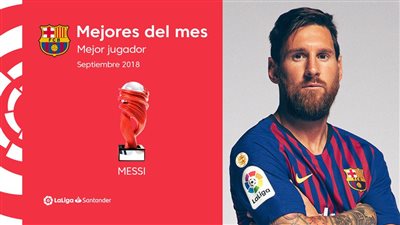 ميسي لاعب الشهر في الليجا