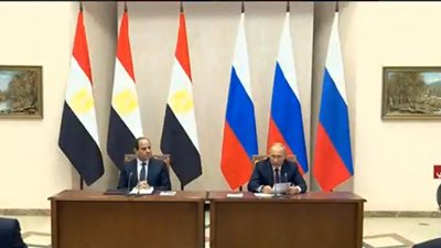 السيسي يشكر بوتين على حفاوة الاستقبال
