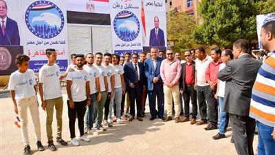 مستقبل وطن يوزع 1500 حقيبة مدرسية للطلبة الأكثر احتياجا بمنشأة ناصر