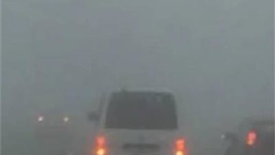   الشبورة المائية تتسبب فى إغلاق طريق العلمين الصحراوى 