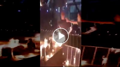 فيديو| شاب يستعرض نفخ النيران ولكن تنتهي بكارثة 