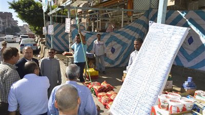 صور.. رئيس مدينة كفرالشيخ يتفقد قوافل السلع المخفضة بقرى الحمراوي ومسير