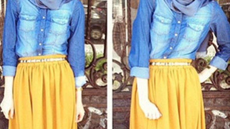  إطلالة بالقميص الجينز