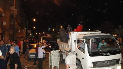 رفع 2176 حالة إشغالات ثابتة ومتحركة في حملة أمنية بالبحيرة 