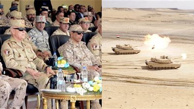 صور.. الفريــق مـحـمد فــريد يشهد تدريبــات 