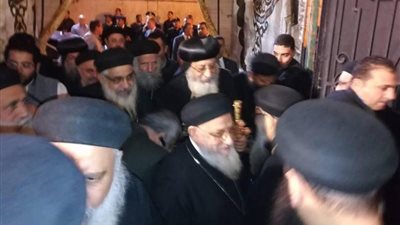 صور| البابا تواضروس يصل إلى كنيسة مار جرجس للاحتفال باليوبيل الذهبي
