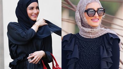 هتلبسي إيه بكرة .. تألقي بالأسود مع الحجاب على غرار دلال الدوب 