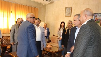صور.. محافظ الوادي الجديد يستقبل قافلة القصر العيني