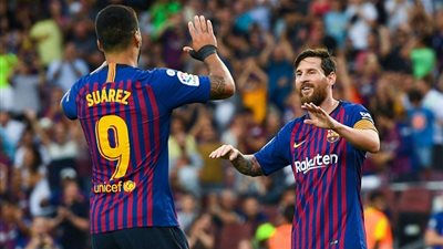 أتلتيكو مدريد يعاني أمام برشلونة بسبب ميسي وسواريز