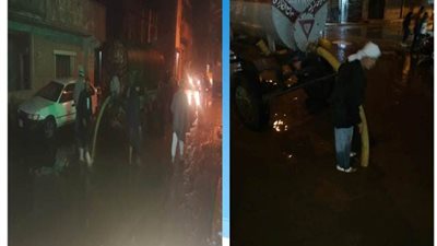 صور.. تنفيذي الشرقية: يتابع أعمال شفط مياه الأمطار من الشوارع والميادين