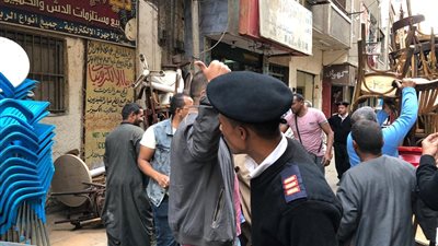 18 صورة ترصد.. حملة لإزالة الإشغالات في حملة أمنيه بالجيزة