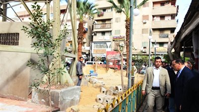 محافظ الشرقية يتفقد أعمال رفع كفاءة ميدان الصهاريج