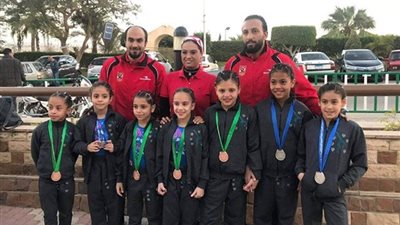 فراشات الأهلي تحت 10 سنوات يحصدن 8 ميداليات متنوعة فى بطولة الجمهورية