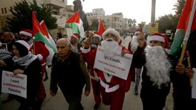 صور| هكذا يحتفل المسيحيون بعيد الميلاد المجيد في بيت لحم 