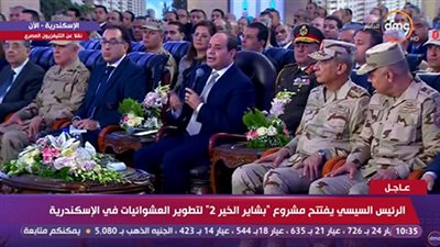 السيسي: الإسكان ساهمت بـ600 مليون جنيه بس في بشاير الخير