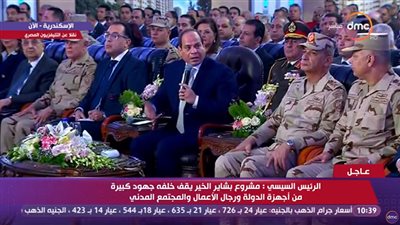  الرئيس السيسى لمحافظ الإسكندرية: المسئول لازم عينه تكون على كل جنيه فى محافظته 