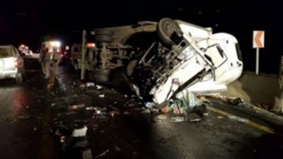 مصرع وإصابة 9 أشخاص فى حادث سير على «صحراوى البحيرة»