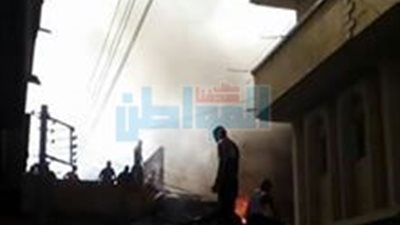 بالصور.. اندلاع حريق هائل بأحد المنازل في البحيرة