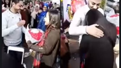 هل تغيرت مناهج التعليم.. شاهد بوس وأحضان فى الحرم الجامعى بحلوان