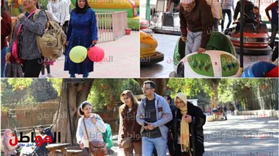 قول للزمان ارجع .. مسنون يتصدرون مشهد عيد الميلاد المجيد بحديقة الحيوان