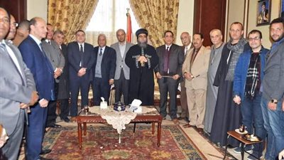 وفد مستقبل وطن ببني سويف يقدم التهنئة للمسيحيين بعيد الميلاد المجيد . 