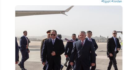  صور.. الديوان الملكى الأردنى يحتفى بزيارة الرئيس السيسى على طريقته الخاصة 